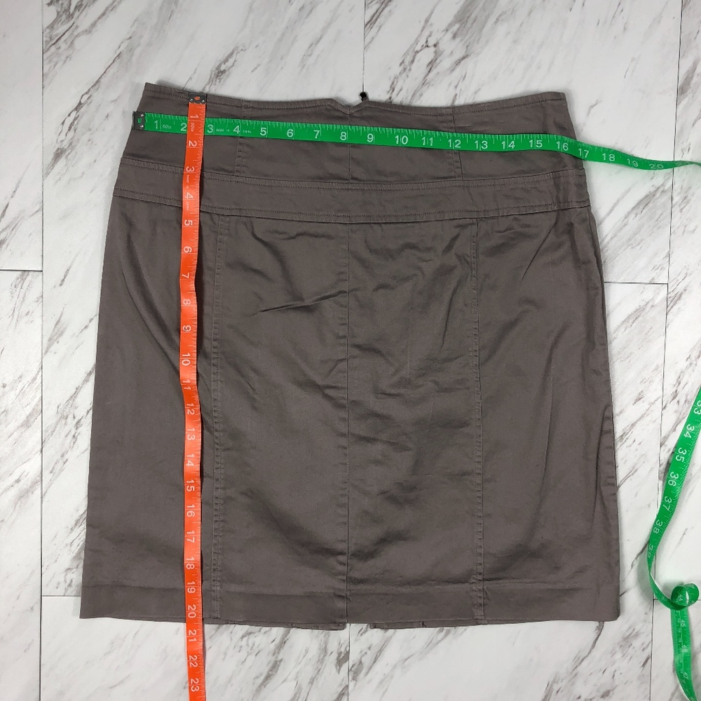 Gray Zoe D. Zip Front Skirt Size 8 / EUC - Picture 3 of 6